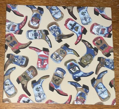 Álbum de recortes sin marca álbum de memoria botas de vaquero de campo escenas estatales destino de vacaciones Foto 1 de 4