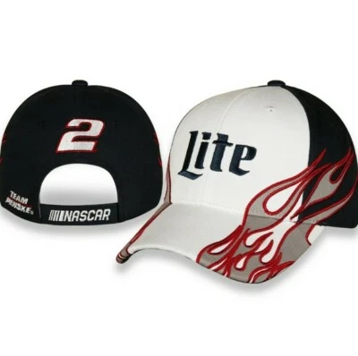 Brad Keselowski Miller Lite Flames  Nascar Hat cap  Adjustable New 2020  Release - Image 1 of 4