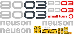 NEUSON 8003 BAGGER AUFKLEBER STICKER SET - Bild 1 von 1