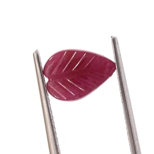 1.35ct 7.10X9.80x4.8mm Pear Natural Ruby CarvingLoose Gemstone UnheatedUntreated - Picture 1 of 5