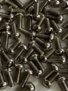Chrom BA Rundschrauben auf Messingkopf Maschinenbolzen Schlitzdampf 4BA x 5/16" - Bild 1 von 24