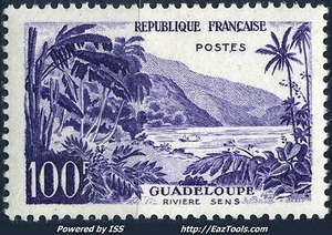 FRANCE GUADELOUPE RIVIERE SENS N° 1194 NEUF ** SANS CHARNIERE - Picture 1 of 2