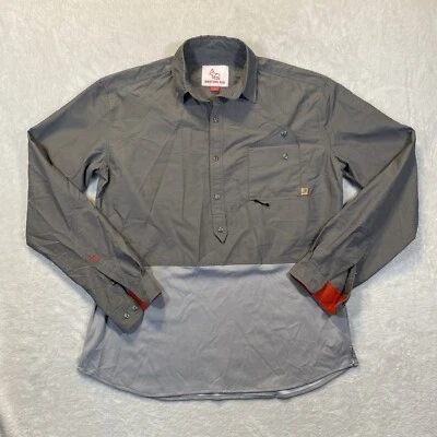 Western Rise 1/2 Button Shirt Jacket Men's Large Nylon Blend Outdoor Grey Hiking - Image 1 of 4