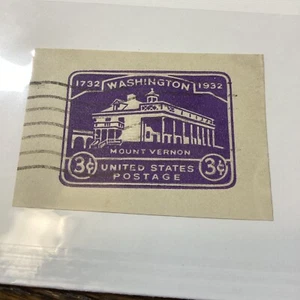Scott #U526 3 Cent Violet Mount Vernon-Used Cut Square-US - Picture 1 of 1