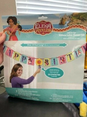 ELENA OF AVALOR Añadir una Edad Feliz Cumpleaños Jumbo Letra Banner Kit Nuevo!!! Foto 1 de 2