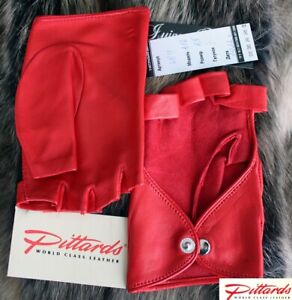 BRAND NEW! Sexy Red Fingerless Leather Gloves! BRAND NEW!