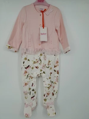 BNWT Baker By Ted Baker Pink Floral Sleepsuit 12-18months - Image 1 of 4