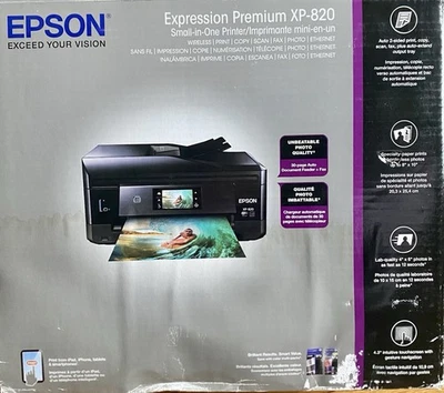 Epson Expression Premium XP-820 All-in-One Printer Scanner Copier - Image 1 of 4
