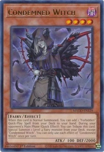 YUGIOH 3x Condemned Witch MAGO-EN129 LP / NM x 3 - Image 1 of 1