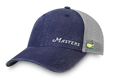 Chapéu Snapback Masculino Masters Logotipo Bordado Malha Marinha Augusta National Taco de Golfe - Imagem 1 de 1