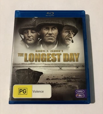 The LONGEST DAY (1962) Blu-ray John Wayne Ryan Connery Fonda - Region B - image 1 of 2