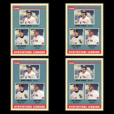 Lote 4 tarjetas de béisbol Manny Ramírez/Paul Konerko/David Ortiz 2005 Fleer Tradition Foto 1 de 4
