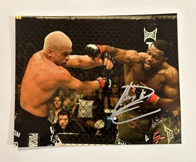 Autógrafo de prueba fotográfica 8x10 firmado por UFC MMA Rashad Evans  Foto 1 de 3