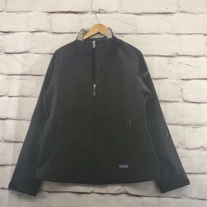 PATAGONIA Jacket Womens Large Hiking Full Zip Long Sleeve Soft Shell Black - Picture 1 of 10