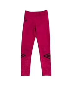 Umbro Kids Pink Leggings with Black Details Size Medium (7-8) - Picture 1 of 4