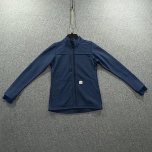 Carhartt Jacket Womens XS Blue Modern Fit Full Zip Fleece Workwear Polyester - Picture 1 of 13