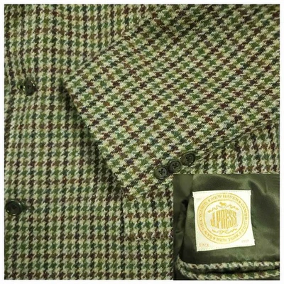 J Press Harris Твидовый блейзер Sport пальто мужской 41R винтажный шерсти Houndstooth 3 рулона 2  - Изображение 1 из 4