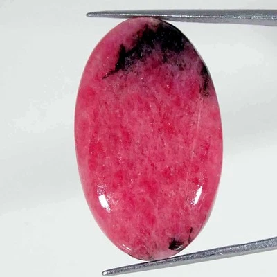 Piedra preciosa suelta cabujón ovalado rodonita natural 39,40 quilates 20x33x6 mm Foto 1 de 4