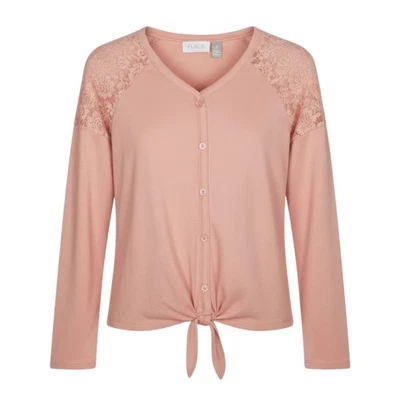 Top manga larga The Children’s Place niño 7/8 mediano rosa melón encaje hombros nuevo Foto 1 de 4