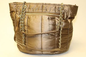 MZ Wallace New York Metallic Bronze Quilted Shoulder Tote Bag - Picture 1 of 24