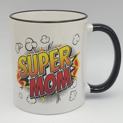 Taza Super Mom, taza de regalo estilo cómic para mamá Foto 1 de 4
