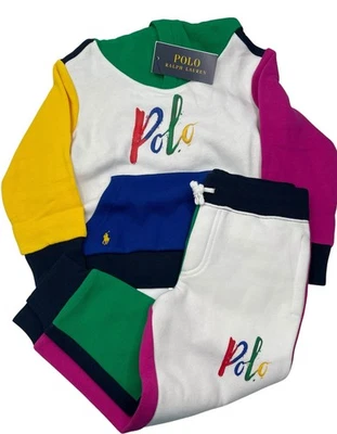 POLO Ralph Lauren Sweatshirt Sweat Pants Joggers Set Boys Toddler Size 3T - Image 1 of 4