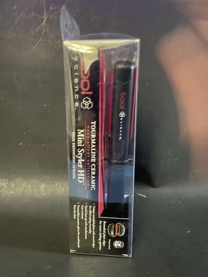 Tool Science Mini Styler HD Plancha 1” Turmalina Cerámica Rojo y Negro Nuevo Sello Foto 1 de 4