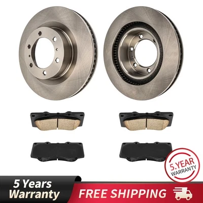 Front Ceramic Pads & Rotors for 2010-2020 Toyota 4Runner 2010-2019 Lexus GX460 - Image 1 of 4