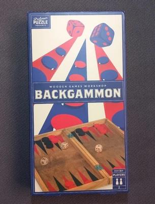 Backgammon Set Professor Puzzle Wooden Games Board Game NEW + SEALED - Image 1 of 4
