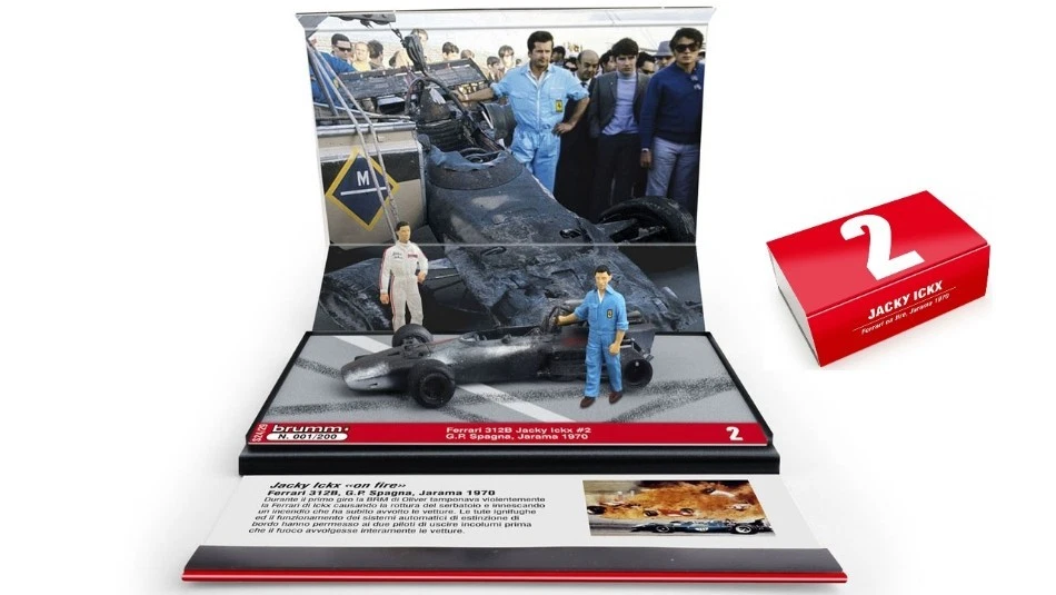 FERRARI 312B GP SPAGNA - JARAMA 1970 J.ICKX Brumm S2429 con PILOTA