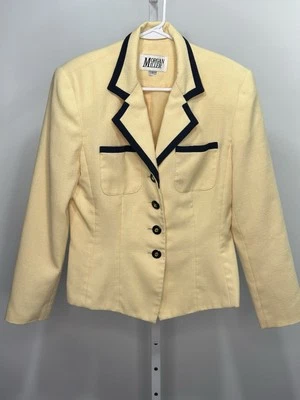 Traje blazer para mujer Morgen Miller chaqueta amarilla, talla 8.  2L Foto 1 de 4