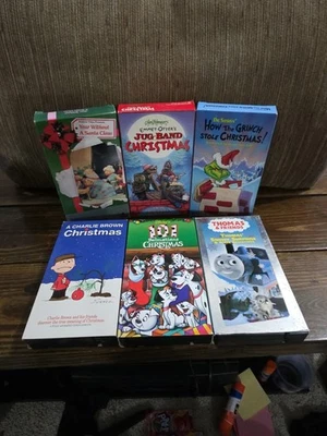Lot Of 6 Vintage Christmas VHS - Kids Cartoons - Image 1 of 4