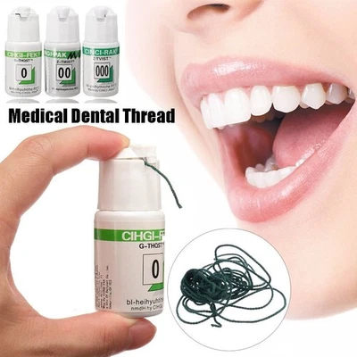 3 Botellas Hilo Dental 2.0m Retracción Gingival Línea Tejida Oral #000/00/0 Foto 1 de 4