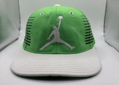 Jordan Jumpman Snapback Hat Youth Green White Embroidered Kids Basketball - Image 1 of 4