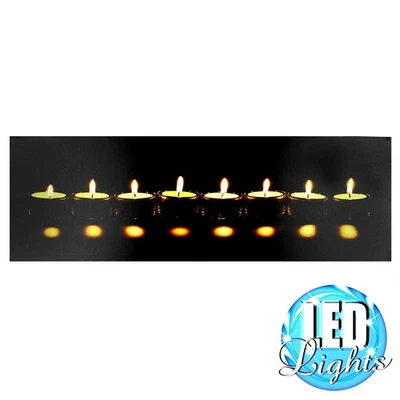 Das Wandbild Teelichter mit LED - Leuchtbild - LED Bild mit Beleuchtung - Bild 1 von 2