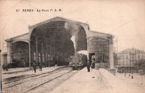 AK - NIMES - GIRONDE - 33 - DER BAHNHOF - LOKOMOTIVE - Bild 1 von 2