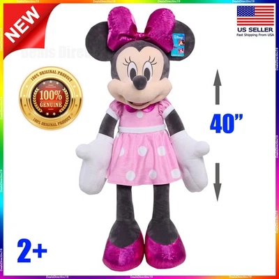 Muñeca Jumbo Grande de Peluche Minnie Mouse 40" Juguetes para 3 4 5 Años Niños por Disney Foto 1 de 4