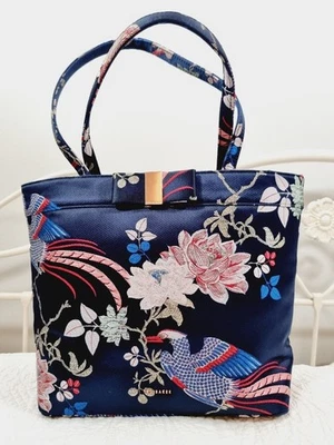 Bolso Shopper TED BAKER Orelaa Chinoiserie Jacquard Azul Marino - Imagen 1 de 4