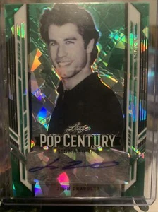 2021 Leaf Metal Pop Century John Travolta AUTO Autograph Green Ice 1/4 - Picture 1 of 2