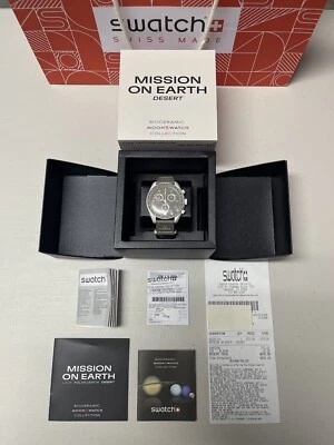 Omega x Swatch Mission On Earth Desert MoonSwatch Mission To Earth  With Receipt - Image 1 of 4