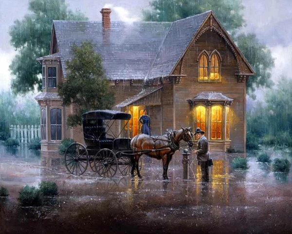 Art Print Wall Cowboy Giclee oil painting printed on canvas