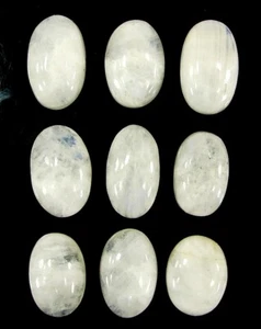 179,30 Ct Natürlicher Regenbogen Mondstein Edelstein 20-23 mm Kabinenstein 9-teiliges Set - 1460 - Bild 1 von 2