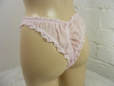 sissy chiffon scrunch butt bum panties mens lingerie knickers all sizes colours - image 1 of 2