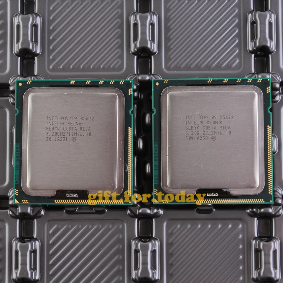 Lot of 2 pcs Original Intel Xeon 5600 X5672 3.2GHz Quad-Core Processor CPU - Image 1 of 1