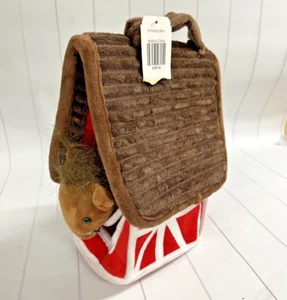 Plush Horse Barn 10” With Brown 8” Horse Made By This And That. Really Cute - Picture 1 of 4