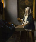 Johannes Vermeer : « Femme tenant un équilibre » (c.1664) — impression de beaux-arts giclée