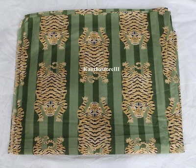 loose sewing fabric for craft, handmade cotton fabric, tiger Indian fabric - Image 1 of 4