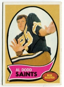 1970 Topps #123 Al Dodd New Orleans Saints - Carta Esordiente - Foto 1 di 2