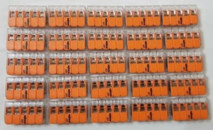 Pack of 25 Wago 221-615 41A 5 Wire Conductor Lever Nuts 10-20 Awg 450 V Splice - Picture 1 of 6