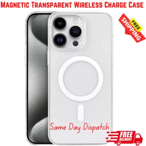 Case For Apple iPhone 16/16 Plus/16 Pro Max, Magnetic Clear MagSafe Cover Skin - Picture 1 of 50